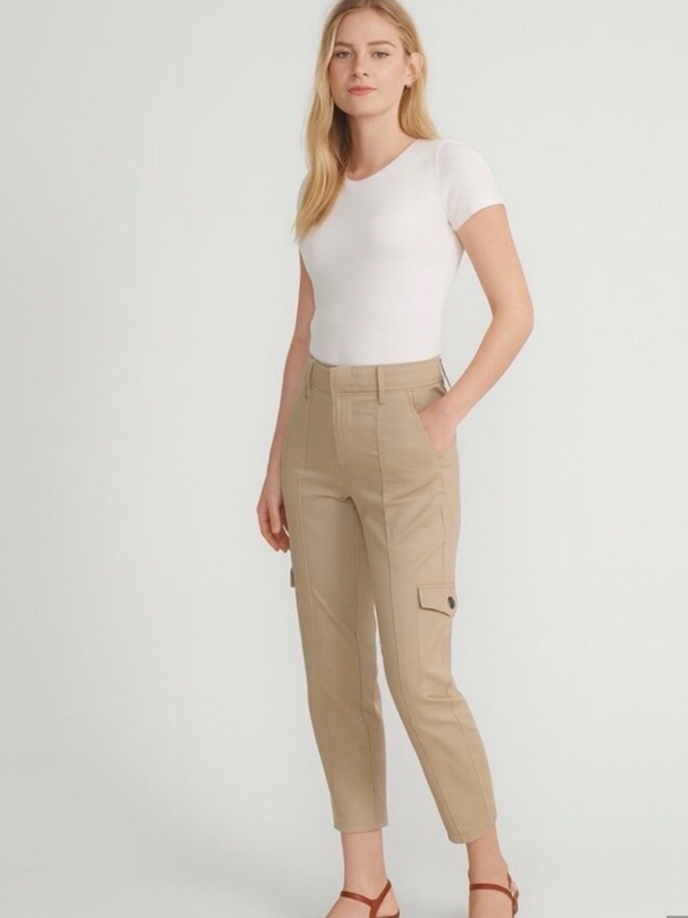 NWT White House black market high rise utility crop pants 4 WHBM
